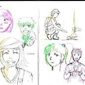 alguns personagens. Drawing, Character Design, and Sketchbook project by Isabela Marquardt - 01.15.2022