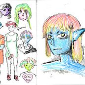 estudos. Creativit, Sketchbook, Drawing, and Manga project by Isabela Marquardt - 01.15.2022
