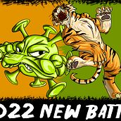 tiger vs china virus - battle 2022. Traditional illustration project by Nghi Huỳnh - 01.15.2022