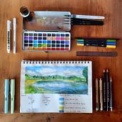 Mi Proyecto del curso: Cuaderno de viaje en acuarela. Un proyecto de Ilustración tradicional, Pintura a la acuarela, Ilustración arquitectónica y Sketchbook de Danisa Díaz - 15.01.2022