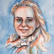 Watercolors Portrait. Un progetto di Belle arti, Pittura, Pittura ad acquerello e Disegno di ritratti di Nadine Iben - 15.01.2022