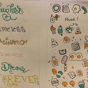 Mi Proyecto del curso: Dibujo y hand lettering creativo para principiantes. Een project van Traditionele illustratie,  Belettering,  Tekening,  H y lettering van Caroll Muñoz Romero - 16.01.2022