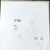 My project in Portrait Sketchbooking: Explore the Human Face course. Un proyecto de Bocetado, Dibujo, Dibujo de Retrato, Dibujo artístico y Sketchbook de Nick Sabulis - 16.01.2022