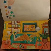 Mijn project van de cursus: Sketchbook om je tekenstijl te verkennen. Traditional illustration, Sketching, Creativit, Drawing, Watercolor Painting, Sketchbook, and Gouache Painting project by Astrid - 01.14.2022