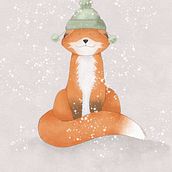 Snowy Fox. Un progetto di Illustrazione digitale, Pittura ad acquerello, Illustrazione infantile, Disegno digitale, Pittura digitale e Illustrazione tradizionale di Mel Sorensen - 16.01.2022