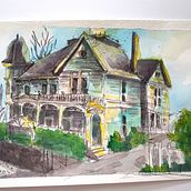 Mein Kursprojekt: Architektonische Zeichnung mit Aquarell und Tinte Ein Projekt aus dem Bereich Skizzenentwurf, Zeichnung, Aquarellmalerei, Architektonische Illustration, Sketchbook und Illustration mit Tinte von marion_hoepken - 16.01.2022
