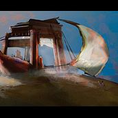 Templo originario. Traditional illustration, Digital Illustration, Video Games, Concept Art, and Game Design project by davidmael1995 - 01.16.2022