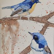 My project in Artistic Watercolor Techniques for Illustrating Birds course. Projekt z dziedziny Trad, c, jna ilustracja, Malowanie akwarelą, R, sunek realist, czn, Ilustracja naturalist i czna użytkownika soniainthewest - 16.01.2022