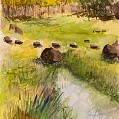 My project in Natural Landscapes in Watercolor course. Fine Arts, Painting, and Watercolor Painting project by Tom Parks - 01.17.2022