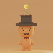 Personaje de bigote elegante . Un progetto di Illustrazione tradizionale, Character design, Illustrazione digitale, Modellazione 3D e Manga di Diego Pérez - 14.01.2022