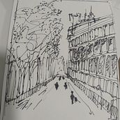 Mi Proyecto del curso: Dibujo arquitectónico con acuarela y tinta. Un proyecto de Bocetado, Dibujo, Pintura a la acuarela, Ilustración arquitectónica, Sketchbook e Ilustración con tinta de auroradeleoncamaron - 06.02.2022