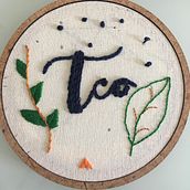 Meu projeto do curso: Técnicas básicas para bordado de letras. Embroider, and Textile Design project by tessarobruna - 01.17.2022