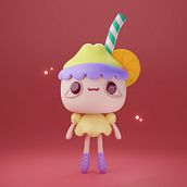 Mój projekt z kursu: Tworzenie postaci 3D w estetyce kawaii z użyciem Blender. Traditional illustration, Character Design, Digital Illustration, 3D Modeling, and Manga project by hanna_1746535596 - 01.17.2022