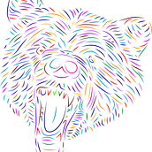 Colourful Bear. Een project van  Ontwerp, Traditionele illustratie y Grafisch ontwerp van Niklas - 31.10.2021