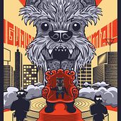 Schnauzer Dictador - Mi Proyecto del curso: Ilustración vectorial: más volumen y rock and roll. Traditional illustration, Vector Illustration, Poster Design, and Digital Illustration project by Marco Vásquez - 01.15.2022
