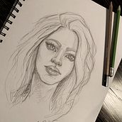 Mon projet du cours : Carnet de portraits : explorez le visage humain. Un progetto di Bozzetti, Disegno, Disegno di ritratti, Disegno artistico e Sketchbook di Eve Charlebois - 18.01.2022