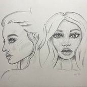 My project in Portrait Sketchbooking: Explore the Human Face course. Sketching, Drawing, Portrait Drawing, Artistic Drawing, and Sketchbook project by katquinn - 01.18.2022