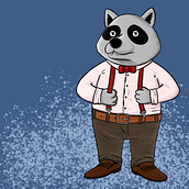 Business Raccoon. Traditional illustration, and Character Design project by Antonio Junior - 11.01.2021