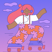 Skate To Me. Un projet de Illustration traditionnelle de Hello Vonnie - 18.01.2022