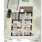 My project in Postproduction of Architectural Plans in Photoshop course. Architecture, Digital Architecture, and Architectural Illustration project by Hanna Kurlovich - 01.18.2022