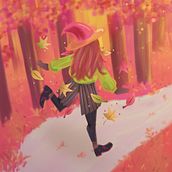 Cosy but Spooky. Un progetto di Illustrazione tradizionale, Character design, Disegno, Stor, telling, Disegno digitale e Social media di margueritedo - 01.10.2021