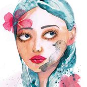 My project in Illustrated Portrait in Watercolor course. Un projet de Illustration traditionnelle, Beaux Arts, Peinture, Dessin, Aquarelle, Dessin de portrait , et Dessin artistique de Patrycja Łakomy - 18.01.2022