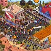 Belém 406 - Search and Find. Een project van Traditionele illustratie, Digitale illustratie, Sketchbook y Kinderillustratie van Matheus Souza - 18.01.2022