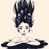 Blooming mind. Un progetto di Illustrazione tradizionale, Disegno, Illustrazione editoriale, Illustrazione digitale e Illustrazione con inchiostro di Rachel Winkle - 18.01.2022