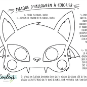 Masque chauve-souris à colorier, pour l'Halloween!. Un proyecto de Ilustración infantil, Creatividad, Ilustración vectorial, Educación, Ilustración tradicional y Creatividad con niños de Lemka Lagueux - 19.01.2022