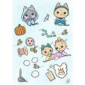 My project in Kawaii-Style Story Illustration course. Traditional illustration, Character Design, Digital Illustration, and Manga project by bella_m - 01.15.2022