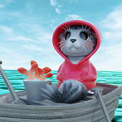 Día de pesca. 3D, and Traditional illustration project by Nath Gonzalez - 01.19.2022