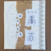 Mein Kursprojekt: Experimentelle Sticktechniken auf Papier. Fine Arts, Collage, Embroider, and Textile Design project by JuRu Trö-Si - 01.19.2022