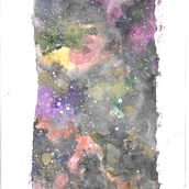 My Galactic project for Modern Watercolor Techniques course. Traditional illustration, Fine Arts, Painting, and Watercolor Painting project by Vicky Koch - 01.19.2022