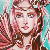 My project in Digital Fantasy Portraits with Photoshop course. Projekt z dziedziny Trad, c, jna ilustracja,  R, sunek, Ilustracja c, frowa, Portret, R, sunek c, frow, Malarstwo c i frowe użytkownika Aleksandra Kojevnikova - 16.01.2022