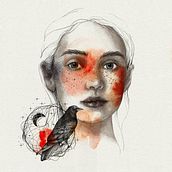 My project in Illustrated Portrait in Watercolor course. Traditional illustration, Fine Arts, Painting, Drawing, Watercolor Painting, Portrait Drawing, and Artistic Drawing project by daniela_surbakova - 01.20.2022