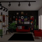 Meu projeto do curso: Decoração afetiva com plantas em interiores - Recepção de estúdio de tatuagem.. Interior Design, L, scape Architecture, Decoration, Interior Decoration, DIY, Floral, Plant Design, and Spatial Design project by Bruna R Zaballa - 01.09.2022