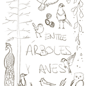 Entre Árboles y Aves (Campo Grande de Valladolid) . Design, Ilustrație tradițională, Design grafic, Desen, Design de postere & Ilustrație pentru copii de Nathan - 01.20.2022