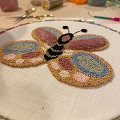 My project in Introduction to Punch Needle Embroidery course. Embroider, Punch Needle, and Textile Design project by vanessarenee - 01.20.2022