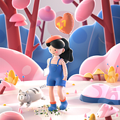 My project in Cinema 4D: Bring Playful 3D Illustrations to Life course. Traditional illustration, 3D, Digital Illustration, and 3D Modeling project by Trung Nguyễn - 02.07.2022