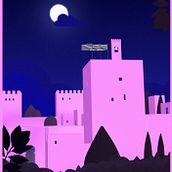 Postal animada Granada. Een project van Motion Graphics, 3D, 3D-animatie, Posterontwerp,  3D-ontwerp y Digitale tekening van Francis Casanova - 21.01.2022