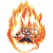 Proyecto acuarela: Kyojuro Rengoku . Un progetto di Illustrazione tradizionale, Disegno, Pittura ad acquerello e Manga di Juan Josué Chuquimia Lima - 21.01.2022