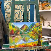 Autumn in mountains. Un projet de Beaux Arts, Illustration traditionnelle, Artisanat, Peinture, Peinture à l'huile, Dessin , et Dessin réaliste de Anna Pirog - 11.11.2021