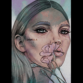 My project in Illustrated Portraits with Procreate course. Traditional illustration, Vector Illustration, Digital Illustration, and Portrait Drawing project by lenira.gorbunova - 01.22.2022