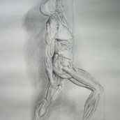 Pintura y carboncillo. Un projet de Illustration traditionnelle, Dessin artistique, Dessin réaliste, Peinture acr , et lique de Flavia Bernar Solano - 22.01.2022