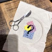 Meu projeto do curso: Introdução ao bordado com agulha mágica. Embroider, Punch Needle, and Textile Design project by Gabriela Pacheco Ferreira - 01.22.2022