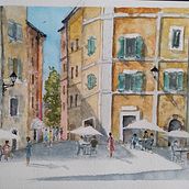 Mój projekt z kursu: Techniki malowania współczesnych pejzaży miejskich akwarelami. Un proyecto de Pintura y Pintura a la acuarela de Jolanta Zdanowicz - 22.01.2022