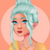 Meu projeto do curso: Retrato de personagens femininas com Procreate. Un proyecto de Ilustración tradicional, Ilustración digital y Dibujo digital de Livia Maria Baungartner de Almeida - 22.01.2022