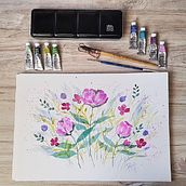 Mi Proyecto del curso: Creación de una Composición Floral con Acuarela. Ilustração tradicional, Artes plásticas, Pintura, Pintura em aquarela, Ilustração botânica e Ilustração naturalista projeto de Pachi Emdi - 22.01.2022