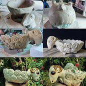 Mi Proyecto del curso: Creación de macetas de cerámica con personalidad. Een project van Craft,  Beeldende kunst y Keramiek van Acuarela Del Mar Serrada Pérez - 11.01.2022