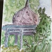 Painting outdoors. Un projet de Aquarelle , et Dessin de Oriane Ligonniere - 22.05.2019